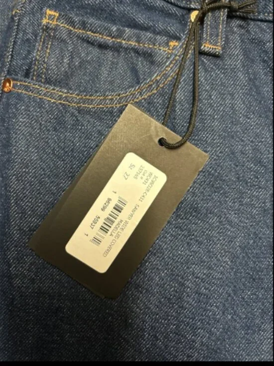 PAIGE DENIM SAWYER WIDE LEG COVERED MADELLA DARK INDIGO WASH JEANS NWT $269 27 W - Picture 10 of 12